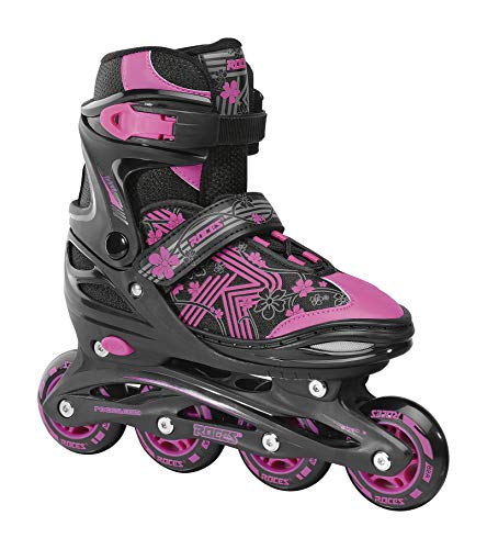 Roces Jokey 3.0 Girl - Patines en línea para niña (Talla 30/33), Color Negro y Rosa