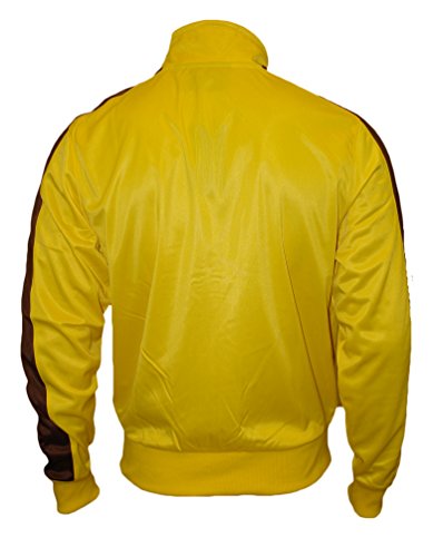 ROCK-IT Apparel Chaqueta de entrenamiento para hombre I Elegante chaqueta de entrenamiento para hombre de estilo retro de primera calidad [S-3XL] con cuello alto y cremallera I Amarillo Marrón XXL