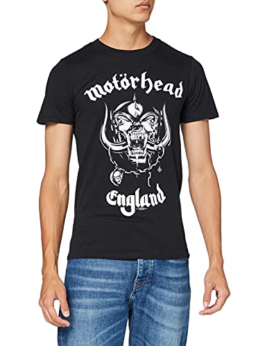 Rock Off - Camiseta de manga corta con cuello redondo para hombre, Negro, Large