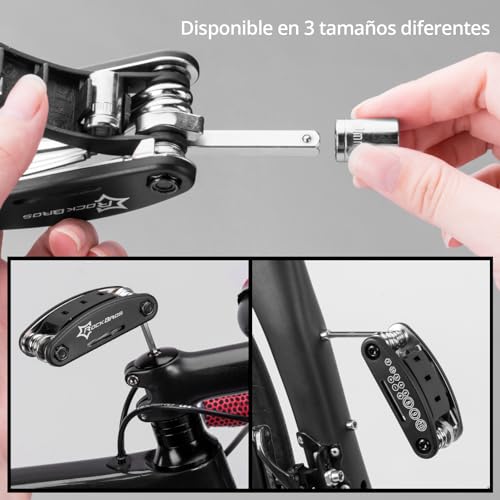 ROCKBROS 16 en 1 Herramientas de Reparación de Bicicleta Multifunción, Multiherramienta Plegable Portátil para MTB Bicicleta Carretera Ciclismo