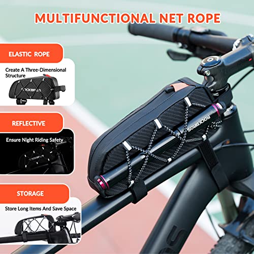 ROCKBROS Bolsa Manillar de Bicicleta, Bolsa Móvil de Tubo Superior para MTB Bicicleta Carretera Ciclismo