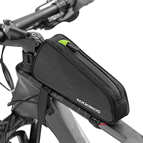 ROCKBROS Bolsa Manillar de Bicicleta, Bolsa Móvil de Tubo Superior para MTB Bicicleta Carretera Ciclismo Compatible con Teléfono de Debajo de 6,5”