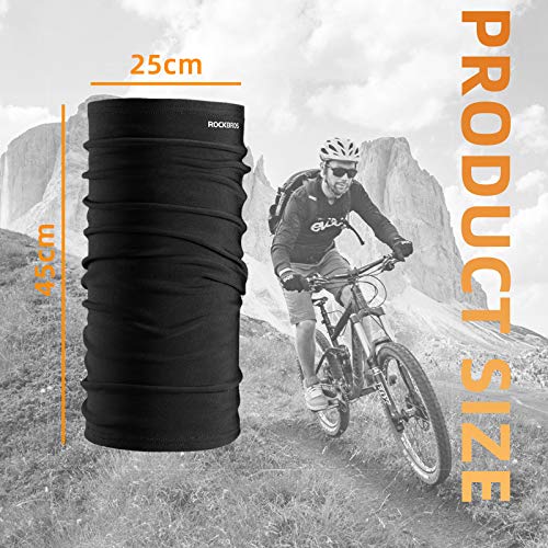 ROCKBROS Braga Cuello Moto Calentador de Cuello Térmica Pasamontañas de Invierno para Hombres Mujeres Bufanda de Ciclismo Esquí Senderismo Correr Deportes al Aire Libre