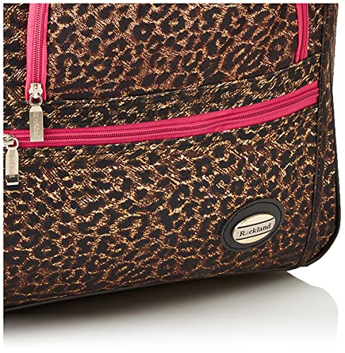 Rockland Bolsa de Lona rodante, Pink Leopard, 30-Inch, Bolsa de Lona rodante