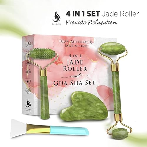 Rodillo de jade para la cara Jade Roller | rodillo de belleza para mejorar la apariencia de tu piel, proporciona relajación, masajea tu cara y mejora tu rutina de cuidado de la piel