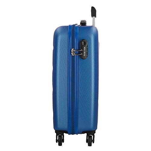 Roll Road Flex Maleta de cabina Azul 38x54x20 cms Rígida ABS Cierre combinación 35L 2,5Kgs 4 Ruedas Equipaje de Mano