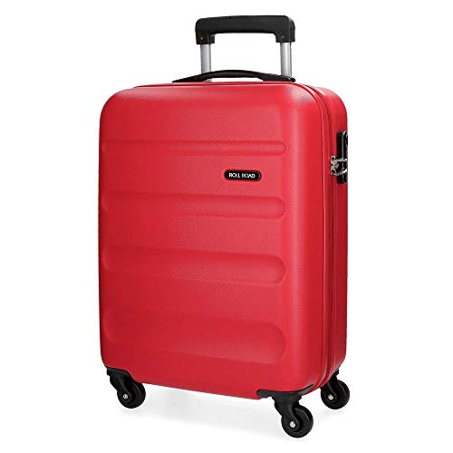 Roll Road Flex Maleta de cabina rojo 38x54x20 cms Rígida ABS Cierre combinación 35L 2,5Kgs 4 Ruedas Equipaje de Mano