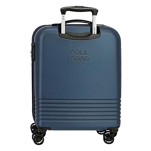 ROLL ROAD India, Maleta De Cabina Expandible Unisex Adulto, Marino, Media