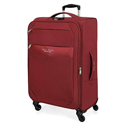 Roll Road Royce Maleta mediana Rojo 43x66x26 cms Blanda Poliéster Cierre combinación 64L 2,6Kgs 4 Ruedas Extensible