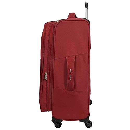 Roll Road Royce Maleta mediana Rojo 43x66x26 cms Blanda Poliéster Cierre combinación 64L 2,6Kgs 4 Ruedas Extensible