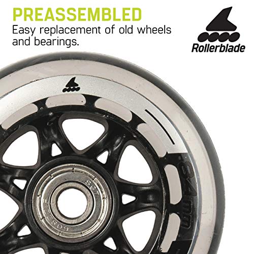 Rollerblade Wheelkit 84mm 84A, SG7 Rodamientos, 8 unidades, transparente, US Unisex ST