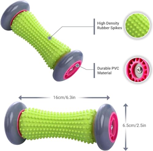 ROMIX Rodillo de Masaje de Pies, Ergonómico Masajeadores de Pies para Fascitis Plantar Recuperación y Relajación de Músculos Tensos, Acupresión Masajeadores Roller para Espalda Brazos Alivio Dolor