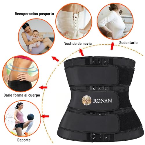 RONAN-FAJA REDUCTORA -FAJA DEPORTE MUJER-FAJA DEPORTE HOMBRE-FAJA TERMICA REDUCTORA -FAJA POSTPARTO REDUCTORA-CORSET REDUCTORA-FAJA NEOPRENO HOMBRE-FAJA LUMBAR TRABAJO-FAJA PARA ABDOMEN (XXX-Large)