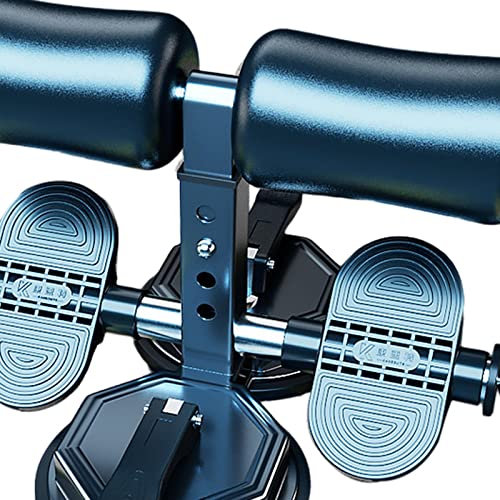 Ronyme Barra de asistencia para sentarse, entrenador abdominal, entrenamiento muscular, dispositivo auxiliar para sentarse, Fitness con 2 ventosas fuertes, Negro con Cuerda