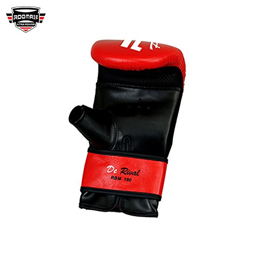 ROOMAIF - Guante de Saco de Boxeo Guantes de Boxeo para Entrenamiento Guantes Boxeo Saco Sparring Entrenamiento Mitones Muay Thai Kick Boxeo ES (Negro Rojo, S)