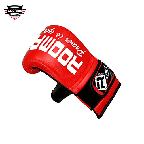 ROOMAIF - Guante de Saco de Boxeo Guantes de Boxeo para Entrenamiento Guantes Boxeo Saco Sparring Entrenamiento Mitones Muay Thai Kick Boxeo ES (Negro Rojo, S)