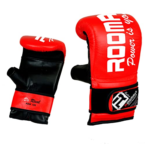 ROOMAIF - Guante de Saco de Boxeo Guantes de Boxeo para Entrenamiento Guantes Boxeo Saco Sparring Entrenamiento Mitones Muay Thai Kick Boxeo ES (Negro Rojo, S)