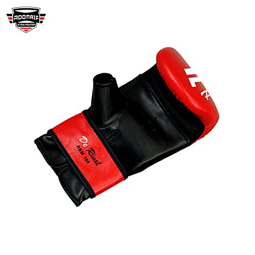 ROOMAIF - Guante de Saco de Boxeo Guantes de Boxeo para Entrenamiento Guantes Boxeo Saco Sparring Entrenamiento Mitones Muay Thai Kick Boxeo ES (Negro Rojo, S)