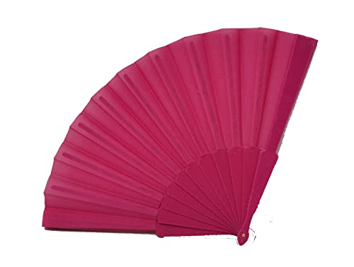 (Rosa) Abanico Flamenco de Plastico Rosa, Abanico de plástico Flamenco, Accesorio de Moda,