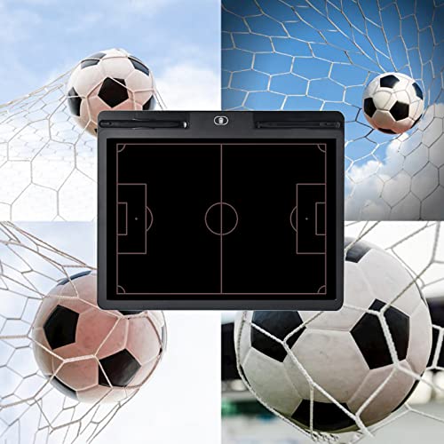 RoseFlower Pizarra Futbol Entrenador Electrónico, LCD Digital Carpeta Táctica para Entrenamiento de Fútbol Entrenadores - Football Coach Board con Lápiz óptico para Estrategia Competencia