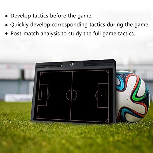 RoseFlower Pizarra Futbol Entrenador Electrónico, LCD Digital Carpeta Táctica para Entrenamiento de Fútbol Entrenadores - Football Coach Board con Lápiz óptico para Estrategia Competencia