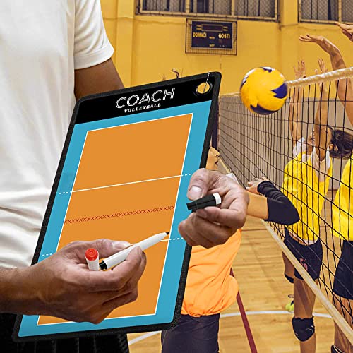 RoseFlower Pizarra Voleibol Entrenador, Pizarra Voleibol con Imanes Lapiceros, Carpeta Tactica Voleibol Magnetica, Pizarra Magnetica Voleibol, Tablero Tactica Voleibol para Entrenadores y Arbitros