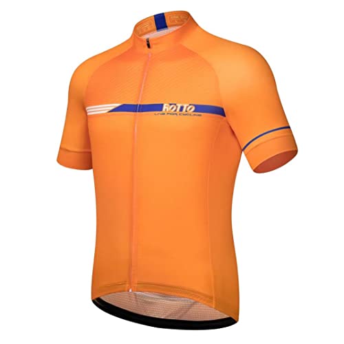 ROTTO Maillot Ciclismo Hombre Camiseta Ciclismo Manga Corta Maillot MTB Serie de línea Simple