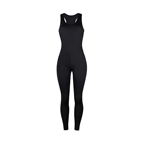 RPAEOY Mono para Mujer Deportivo Sexy sin Mangas Traje de Yoga para Gimnasio Elegante Casual Jumpsuit (Negro,S)