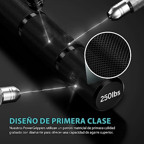 RPM Power Powerball Fortalecedores Profesionales de Agarre de Metal (50 lbs - 400lbs) - 8 Niveles Diferentes para Elegir (Negro (250 lbs))