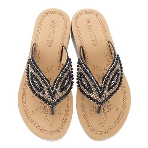 RTPR Sandalias Sandalias Sandalias Zapatos de verano para mujer Sandalias grandes, accesorios de hoja de perlas, sandalias, sandalias de moda en el mismo estilo que las celebridades de Internet