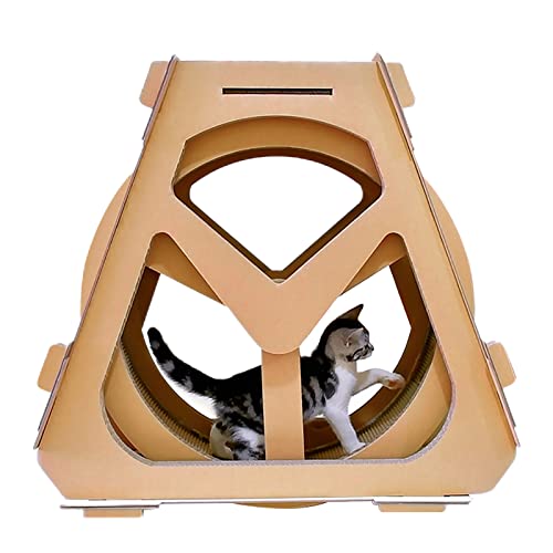 Rueda de ejercicio para gatos, rueda de correr para mascotas, juguete giratorio para escalada de gatos, muebles para mascotas, rueda de noria para ejercicio de pérdida de peso para gatos, S