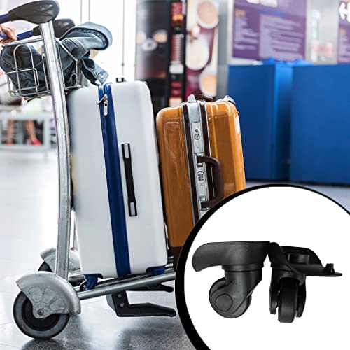 Ruedas de Maleta de Equipaje de Repuesto, Ruedas de Maleta de Equipaje Izquierda Derecha Ruedas Giratorias 2 Piezas Rueda de Plástico Giratoria Negra Rueda para Equipaje Maleta Trolley Accesorios