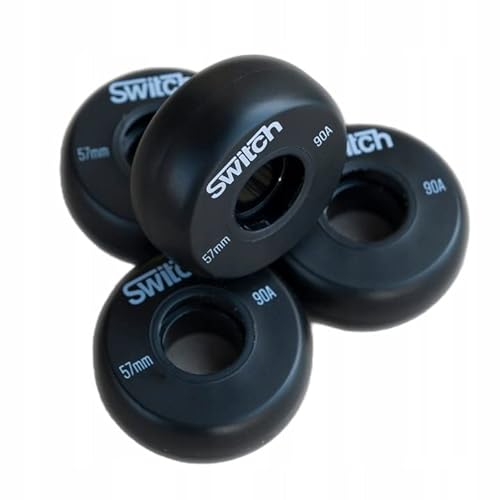 Ruedas de repuesto para patines en línea, 57 mm, color negro