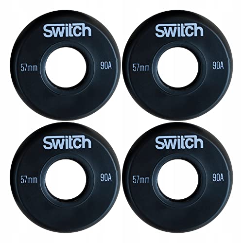 Ruedas de repuesto para patines en línea, 57 mm, color negro