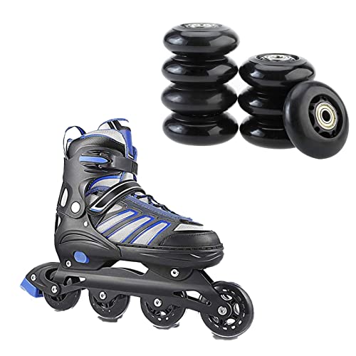 Ruedas Patines en Linea,76mm PU,Paquete de 8 Patines en L¡§aNea Ruedas de Repuesto con Rodamiento ABEC-7,para Interiores y Exteriores, Ruedas de Equipaje, Ruedas de Entrenamiento para Scooters