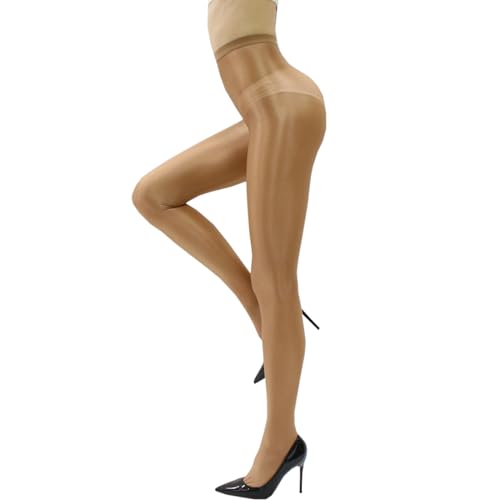 RUIBAVYA 70D Mujer Medias Danza Sexy Shaping Medias Cintura Alta Medias Aceite Pantyhose