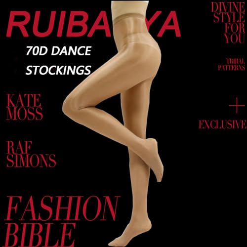 RUIBAVYA 70D Mujer Medias Danza Sexy Shaping Medias Cintura Alta Medias Aceite Pantyhose