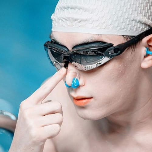 Ruix 8 Pièces Pince-nez en Silicone, Protecteur de Nez Pour Piscine Natation & Plongée (8 Couleurs)