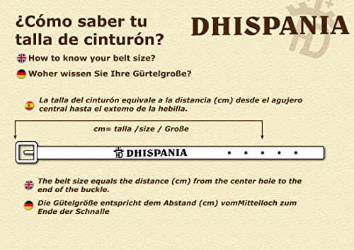 RUL Cinturón hombre cuero marrón y negro para hombre con hebilla cepillada para vestir y trabajar es un cinturon de 100% piel (Marrón Claro, 90)