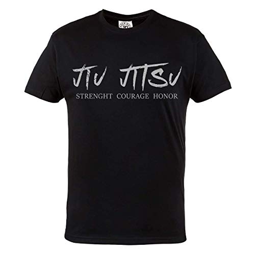 Rule Out Artes Marciales T-Shirt para Hombre. Brazilian Jiu Jitsu. Strength. Courage. Honor. Casual Wear (Talla Xxlarge)