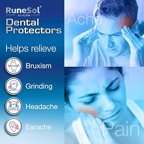 Runesol Ferula Descarga Bruxismo, 12 x Grande, Férulas Dental Moldeable, Protector Bucal para Dormir, Ferulas de Descarga para Bruxismo, Ferula Dental Noche, Funda Dientes, Felulas Bucales Dentales