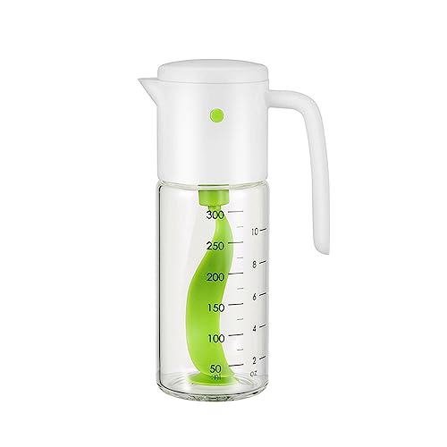 Ruspela Botella mezcladora para aderezo de ensalada, vinagreta de 300 ml, recipiente de almacenamiento para mezclar ensaladas con ml/fl oz Medidas