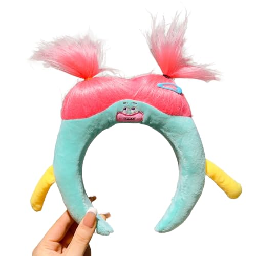 Rxuaw Diadema de Felpa Divertida Aro de Pelo de muñeca de Peluche de Monstruo de Dibujos Animados Coloridos para Mujeres Adultas, Adolescentes y niñas