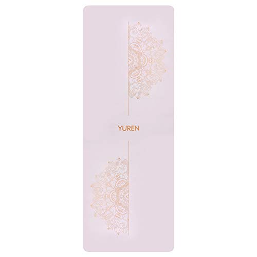 RYTMAT Esterilla Yoga Antideslizante 183×68cm 5mm Gruesa Caucho Natural Colchoneta Yoga Mat para Fitness Gimnasia con Correa de Transporte Blanco