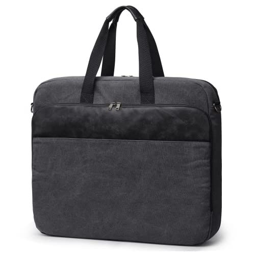 S-ZONE Unisex Bolsa de Ropa Bolsa para Traje Bolsa de Lona para Llevar Ropa para Viajes Escapadas Cortas Viajes de Negocios Almacenamiento Funda para Traje con Compartimento para Computadora Portátil