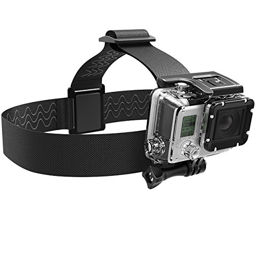 SABRENT Soporte de Cabeza para GoPro/cámara de acción, Correa de Cabeza para Actioncam, Compatible con GoPro Hero 10, 9, 8, 7, MAX, Fusion, Hero (2018) 6, 5, 4, Session, dji, Osmo (GP-HDST)