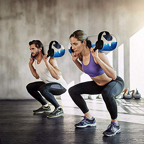 Saco de Arena Alternativa con Bomba de Aire,15kg/20kg/35kg Bolsa de Agua Plegable Portátil, Entrenamiento en el Núcleo, Bolsas Levantamiento de Pesas Ajustable, Gimnasio Deporte 30/44/80 Libras (20)