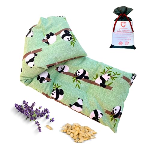 Saco Semillas Microondas Cervical Térmico de Trigo y Lavanda - 100% algodón - 47x15cm – Bolsa Cojín con Aroma Calor y Frío Multiusos Saquito Pies Calienta Camas y Lumbar – Saco Térmico Semillas