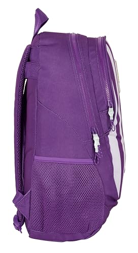 Safta REAL VALLADOLID - Mochila Escolar Infantil, Ideal para Niños de Diferentes Edades, Cómoda y Versátil, Calidad y Resistencia, 32x16x44 cm, Color Morado