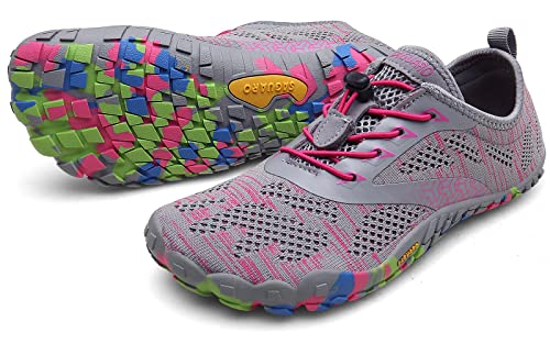 SAGUARO Mujer Zapatillas de Deporte, Zapatos Descalzos, Escarpines de Agua, Rosa, 40 EU